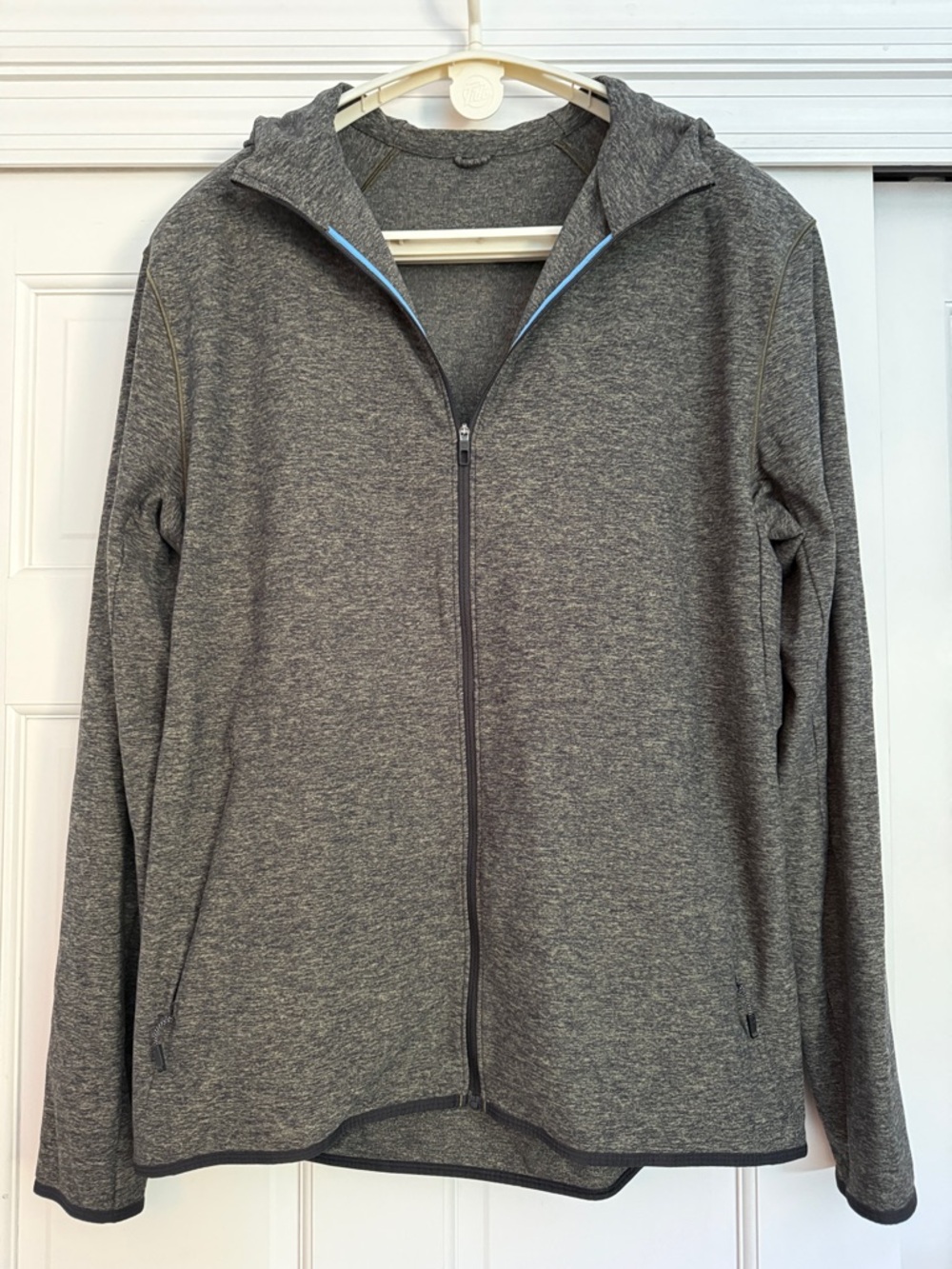 lululemon athletica Heather Gray Lightweight Full-Zip Hoodie